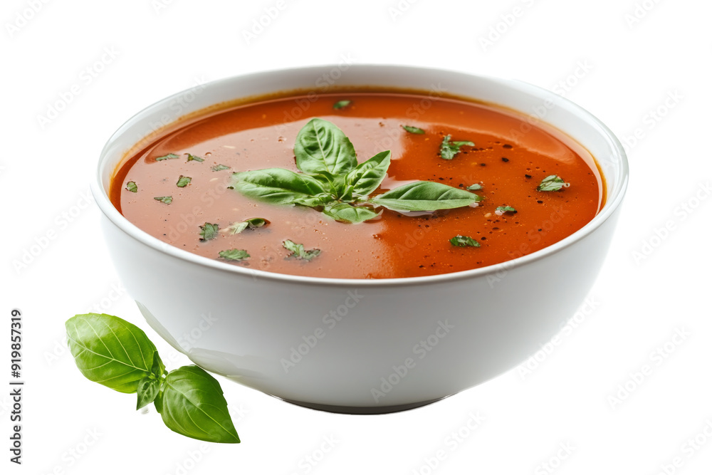 a bowl of tomato soup separated from white and transparent background a bowl of tomato soup separated from white and transparent background