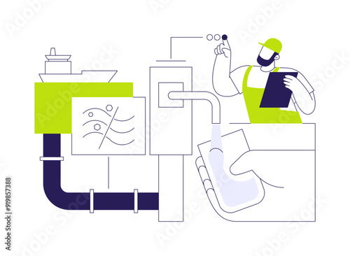 Water desalination abstract concept vector illustration.