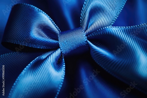 Blue Bow Close Up photo