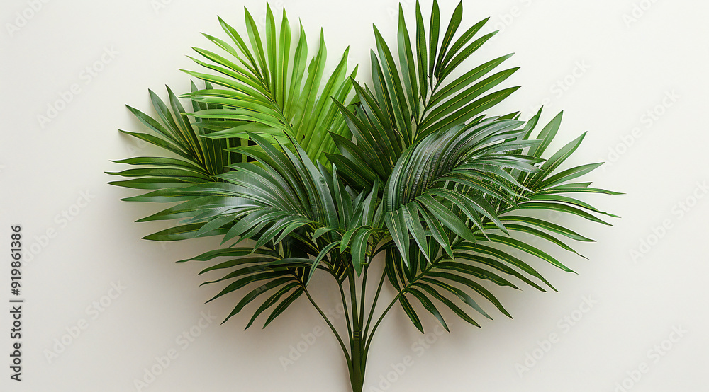 Palm Tree Branches Isolated on White Palm Tree Branches Isolated on White