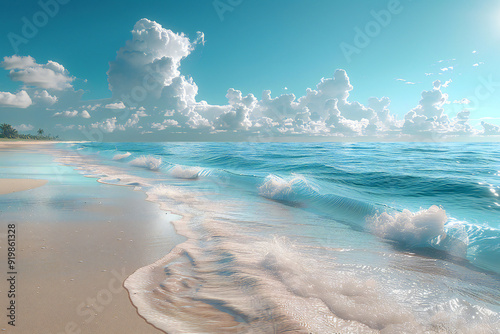 Tropical Beach Landscape Background