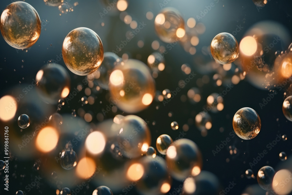 Processed collage of soap bubbles on sunset. Background for banner, backdrop or texture Processed collage of soap bubbles on sunset. Background for banner, backdrop or texture