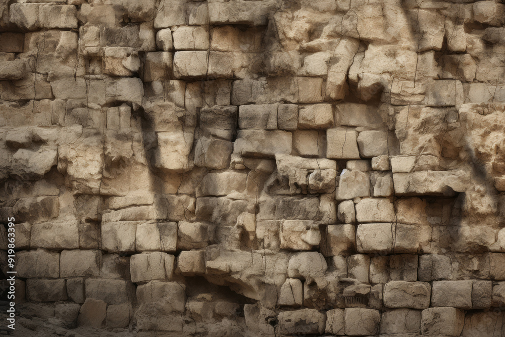 Processed collage of old ancient sand block wall texture in daylight. Background for banner Processed collage of old ancient sand block wall texture in daylight. Background for banner
