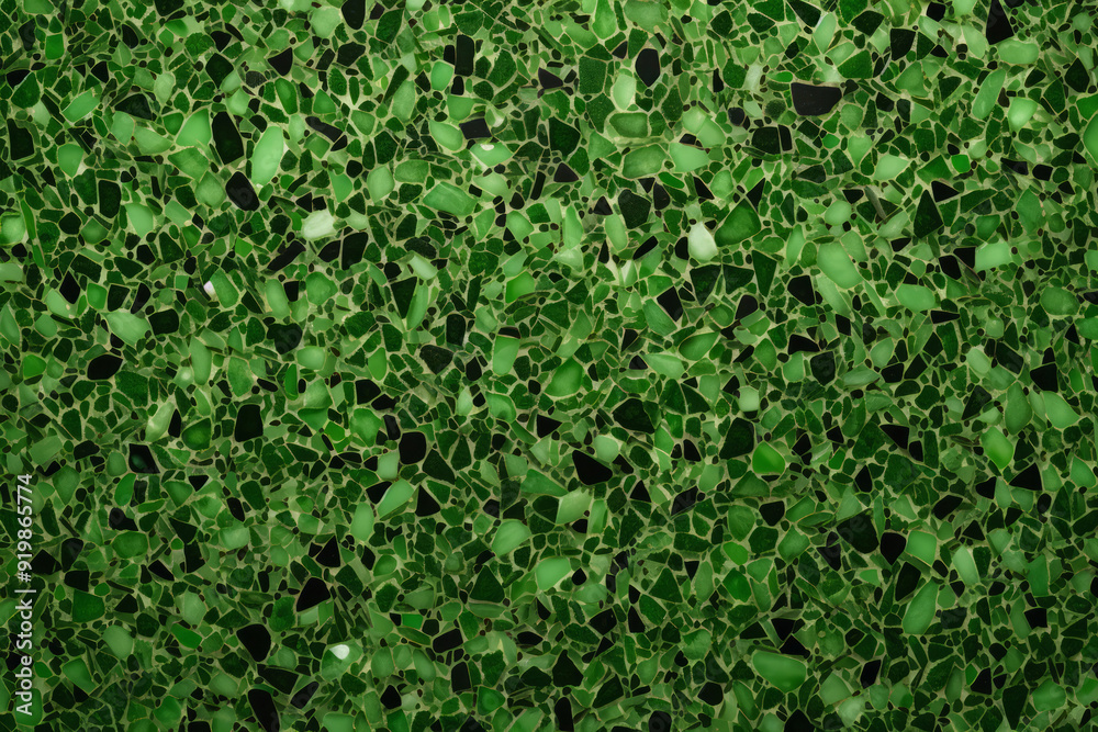 Processed collage of green terrazzo floor surface texture. Background for banner, backdrop Processed collage of green terrazzo floor surface texture. Background for banner, backdrop