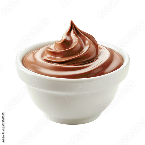 chocolate in a bowl, background removed image