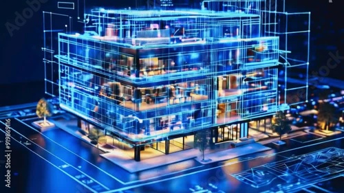 3d model blueprint of home 