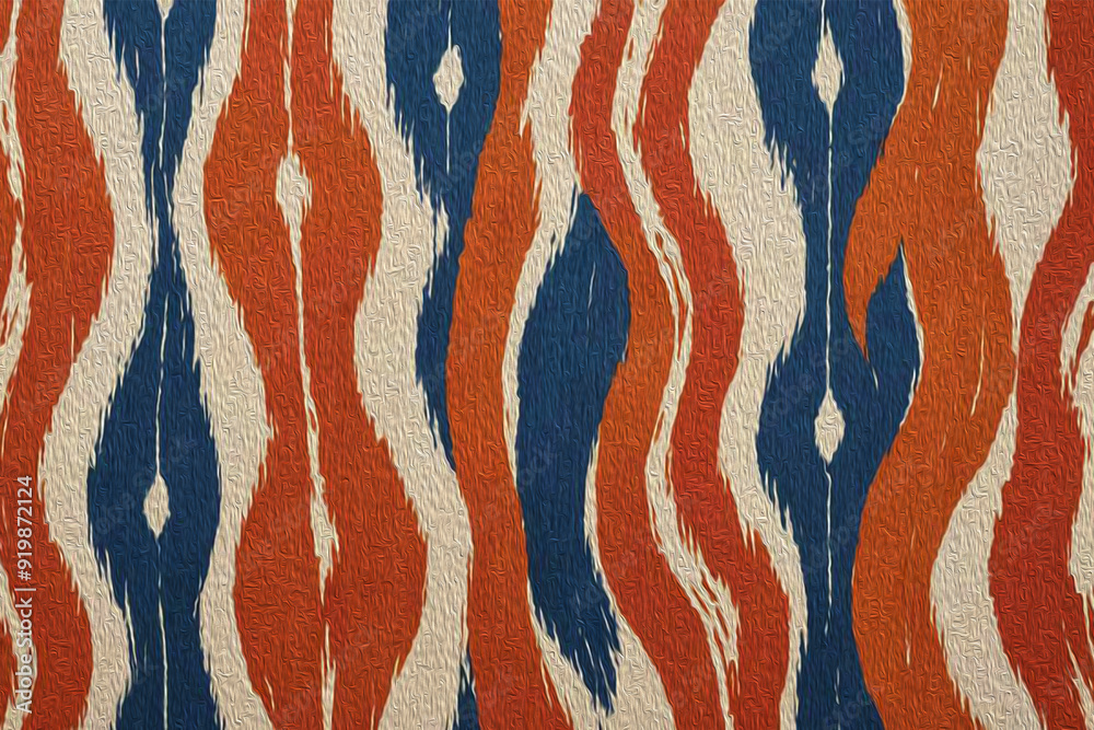 Oil painting . Abstract background in Ikat technique . Printable pattern for wall decorations. Oil painting . Abstract background in Ikat technique . Printable pattern for wall decorations.