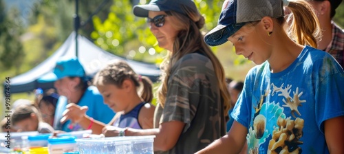 Community Event on Marine Conservation with Informational Booths and Activities for Children