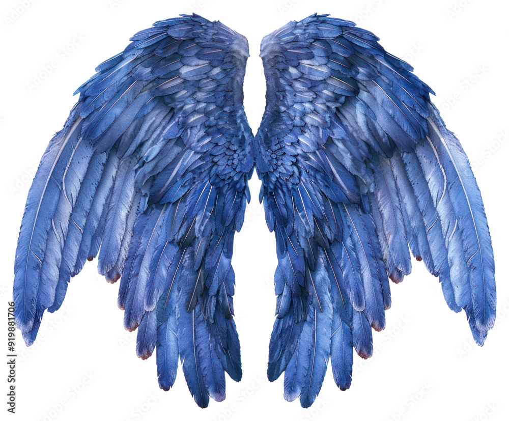 Fototapeta premium PNG Blue angel wings illustration