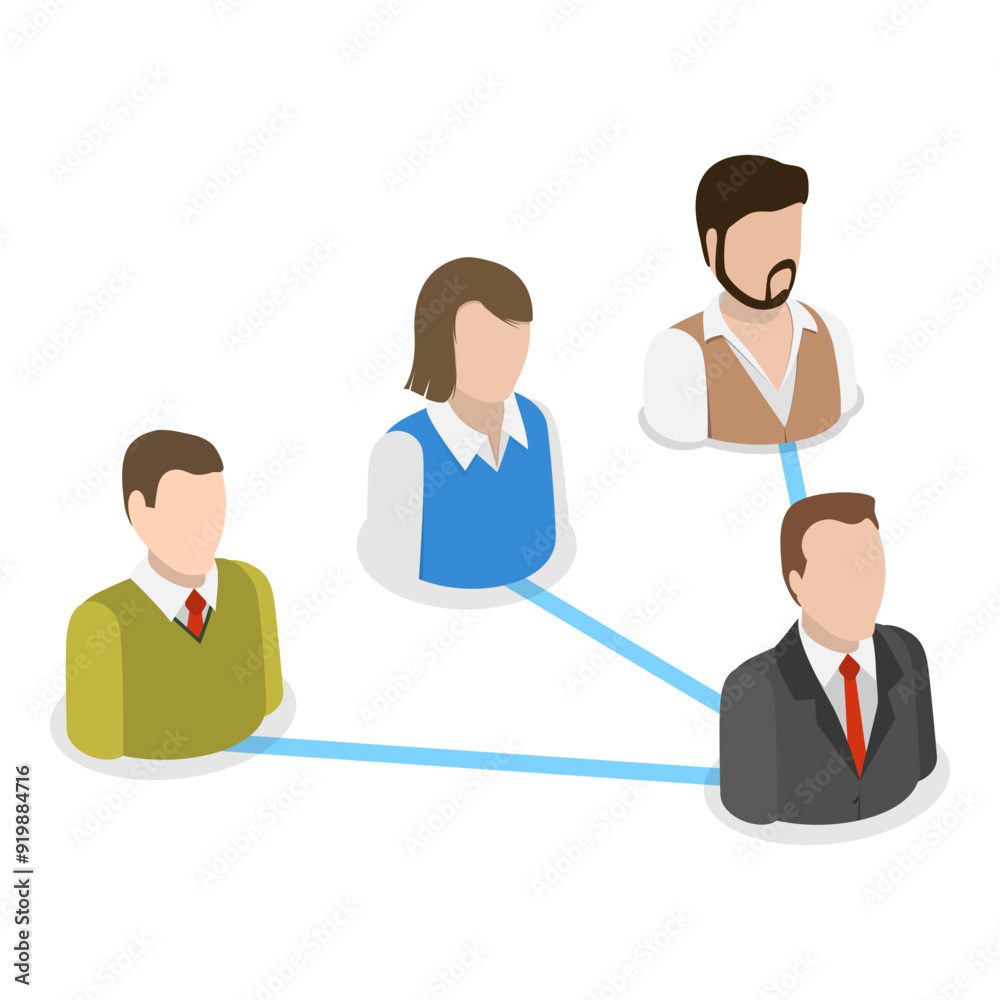 3D Isometric Flat Vector Illustration of Organization Chart , Structure of Company. Item 3 3D Isometric Flat Vector Illustration of Organization Chart , Structure of Company. Item 3
