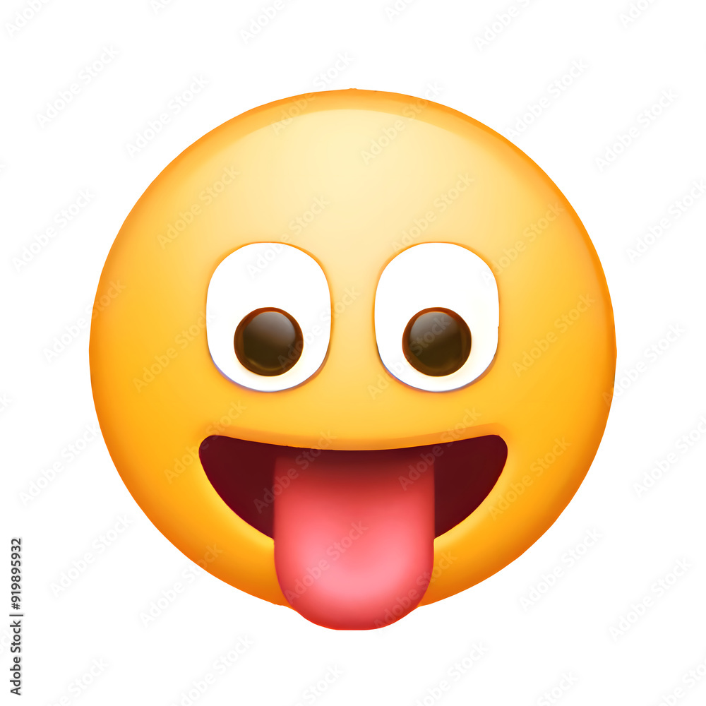 Fototapeta premium Face with Tongue 