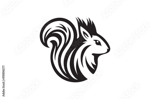 squirrel silhouette vector art, graphics 