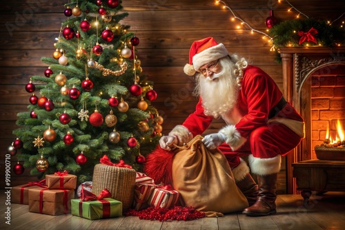 santa claus with gifts