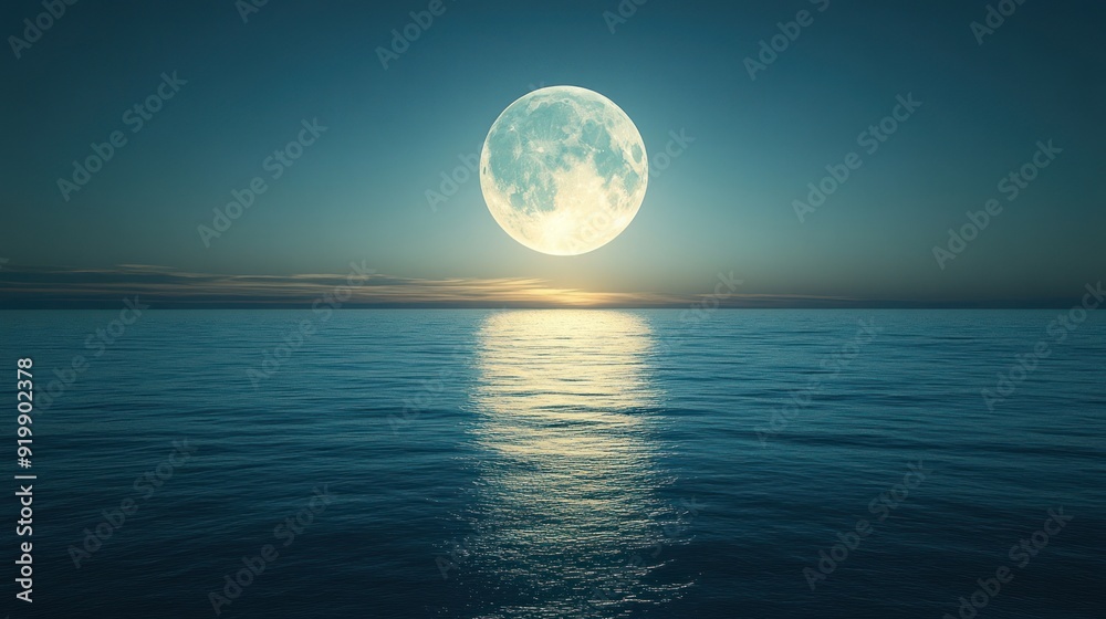 Full Moon Over the Ocean Full Moon Over the Ocean