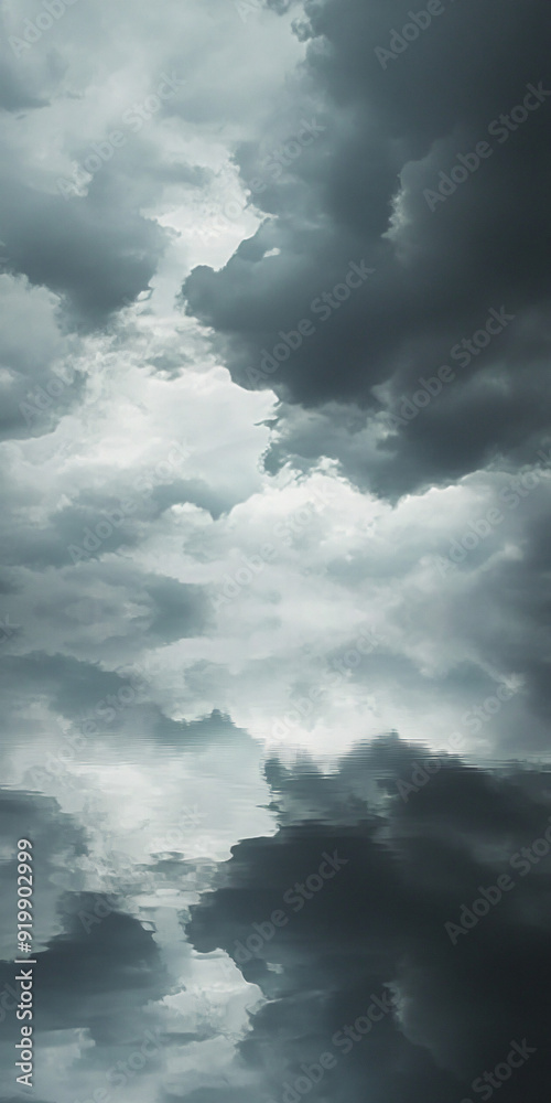 Obraz premium Cloudy sky reflecting sadness