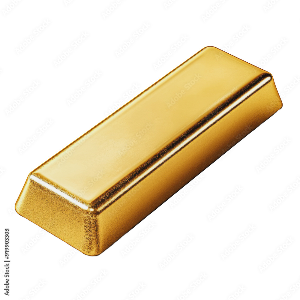 PNG Gold bar resting on a smooth surface