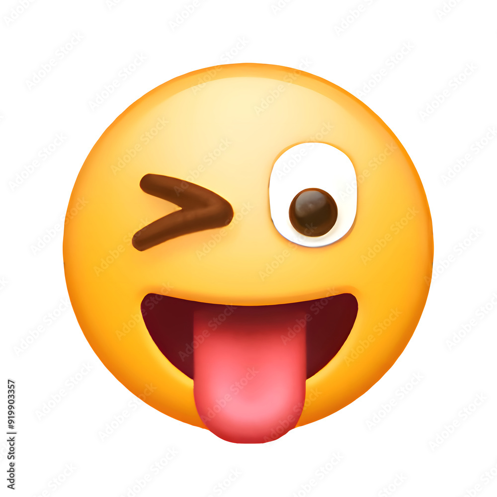 Fototapeta premium Winking Face with Tongue