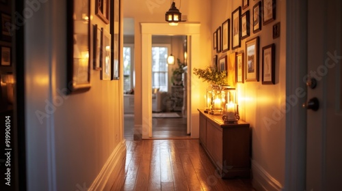 Warm Glow of Candlelight in a Hallway photo