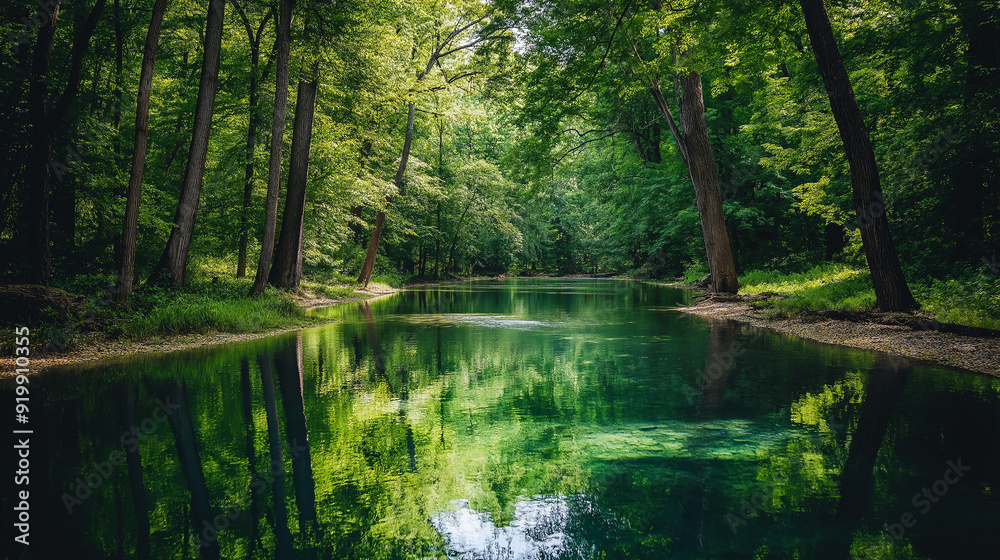 Obraz premium Lake in the forest