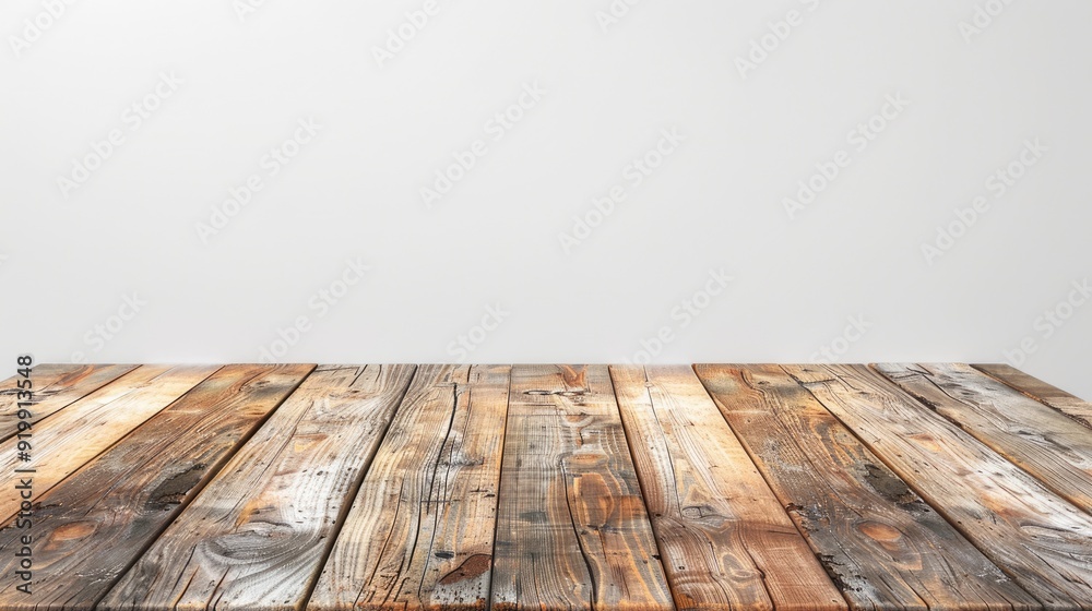 Wooden Table with White Textured Background Wooden Table with White Textured Background