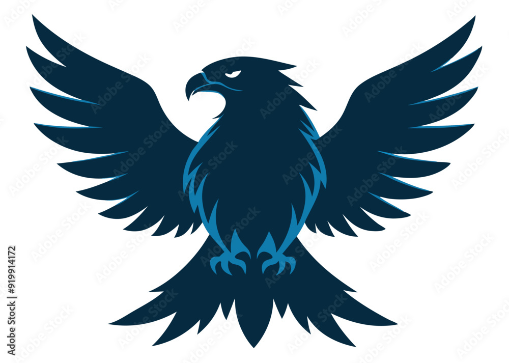 Fototapeta premium eagles Silhouette vector illustration 