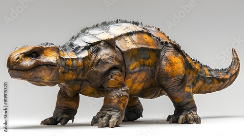 Full-Body Side Profile of an Ankylosaurus
