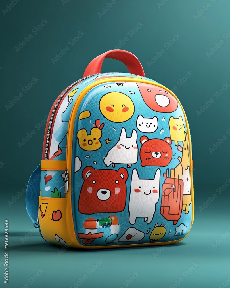 kid's school backpack on isolated background kid's school backpack on isolated background