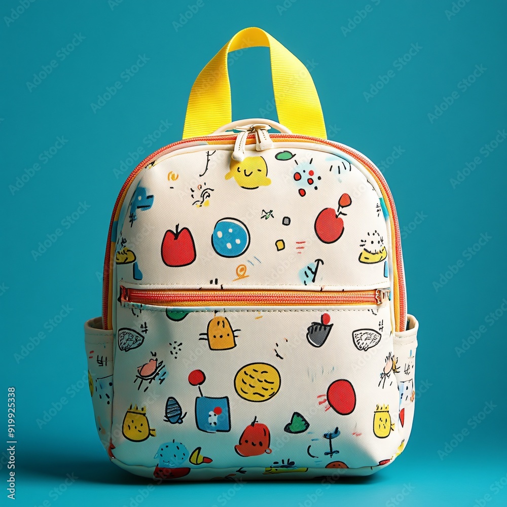 kid's school backpack on isolated background kid's school backpack on isolated background
