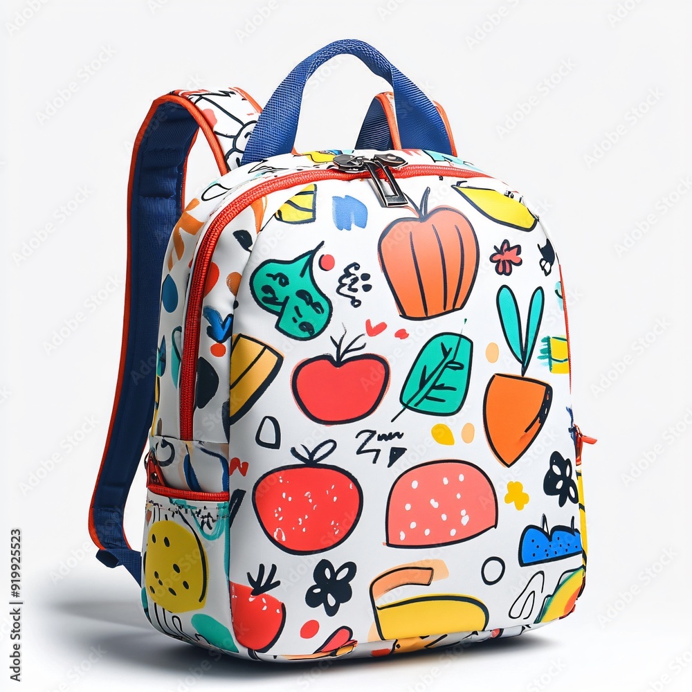 kid's school backpack on isolated background kid's school backpack on isolated background