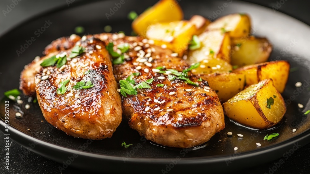 The Chinese potato chicken steak is a popular dish on many menus. The Chinese potato chicken steak is a popular dish on many menus.