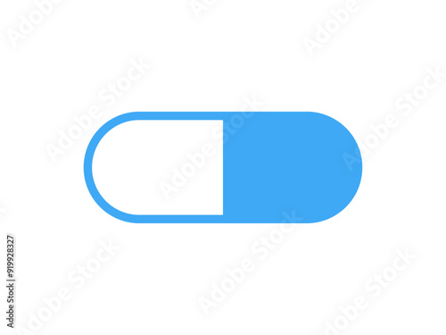 Free Download シンプル薬アイコン（カプセル剤）：青線 - GFXLoad
