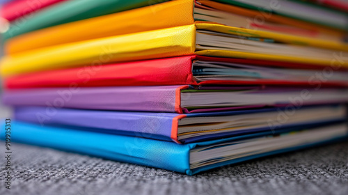 Wallpaper Mural Close up of a stack of colorful books reading learning Torontodigital.ca