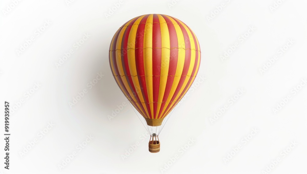 Naklejka premium Striped Hot Air Balloon