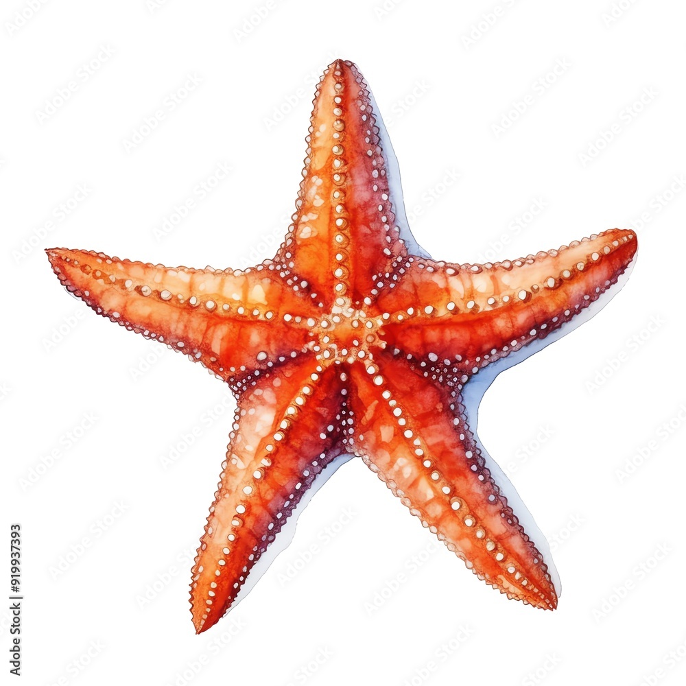 Marine starfish watercolor illustration, marine animals clipart Marine starfish watercolor illustration, marine animals clipart