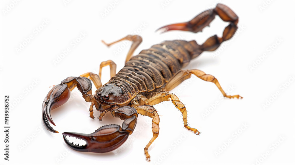 Scorpion Isolated on White background - Quality Enhanced With Ai Scorpion Isolated on White background - Quality Enhanced With Ai