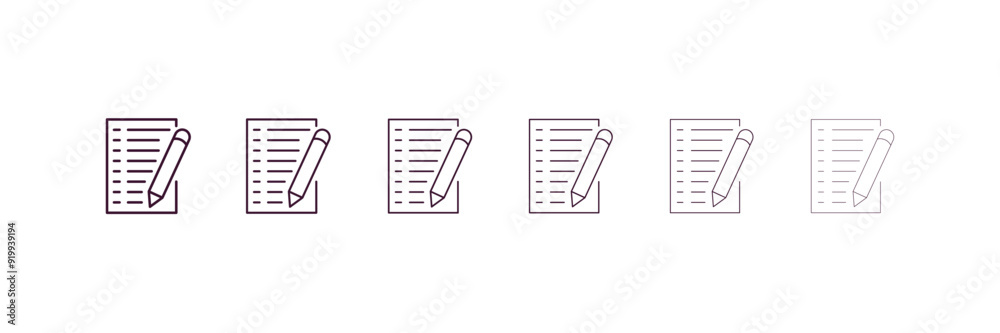 declarations outline icon. Linear vector from technology concept. 6 different line style declarations icon included thin, light, regular, medium, bold, black declarations outline icon. Linear vector from technology concept. 6 different line style declarations icon included thin, light, regular, medium, bold, black