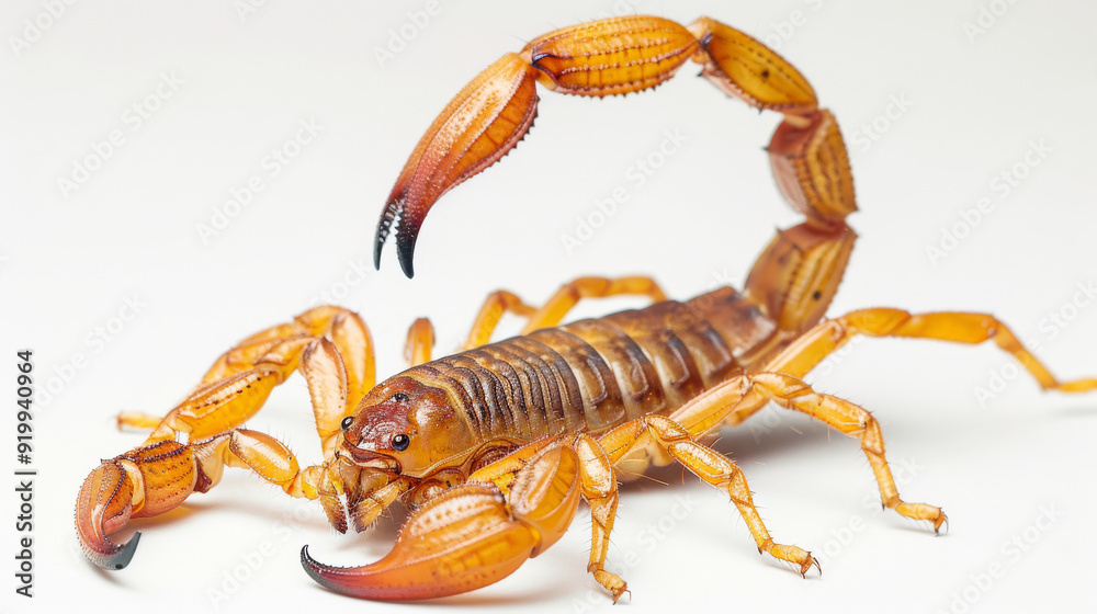 Scorpion Isolated on White background - Quality Enhanced With Ai Scorpion Isolated on White background - Quality Enhanced With Ai