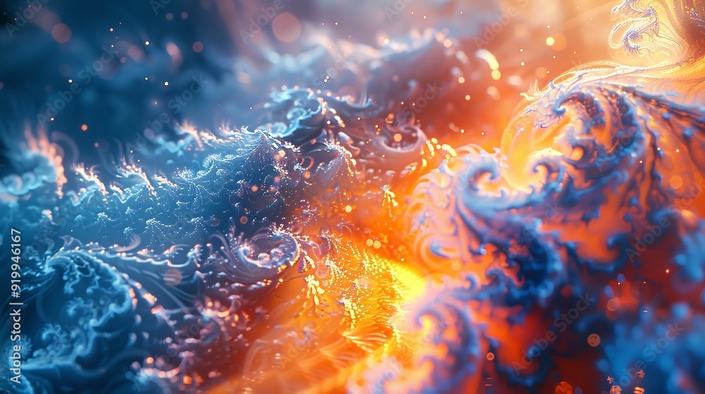 Digital Art of an Abstract Fractal Art Background for Creative Design Digital Art of an Abstract Fractal Art Background for Creative Design