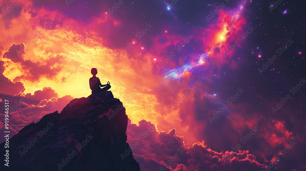 Mantra’s Glow Amidst the Celestial Clouds Mantra’s Glow Amidst the Celestial Clouds