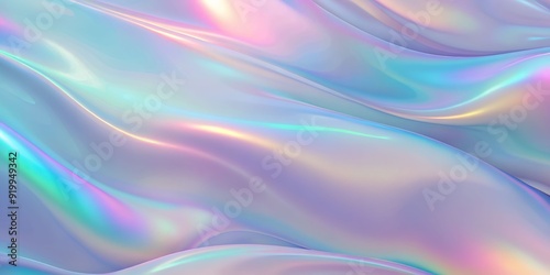 Hologram Gradient. Iridescent Texture. Purple Blur Pattern. Liquid Foil. Metal Spectrum Illustration. Trendy Fluid. Holographic Background. Neon Glitter. Violet Hologram Gradient