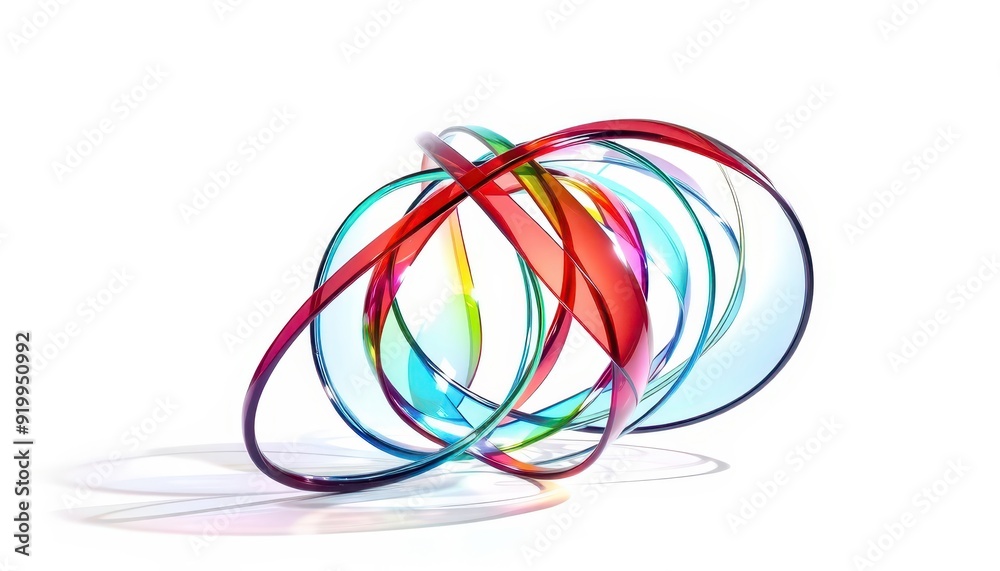 Abstract Colorful Glass Ribbons. Abstract Colorful Glass Ribbons.