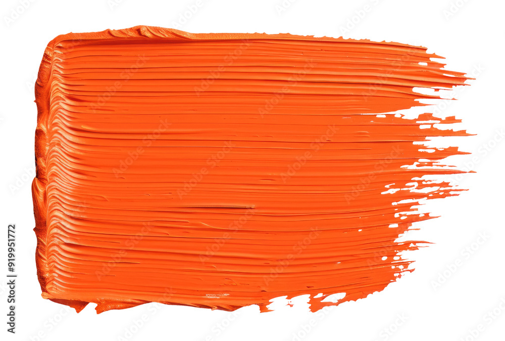 Abstract Orange Paint Stroke on Transparent Background. Abstract Orange Paint Stroke on Transparent Background.