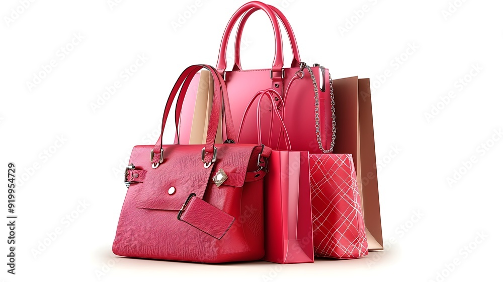 red bag isolated on white red bag isolated on white