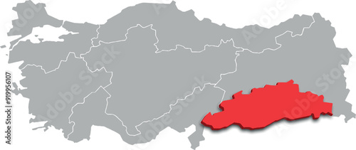 southeastern anatolia region map ADMINISTRATIVE DIVISIONS of Türkiye 3d isometric map