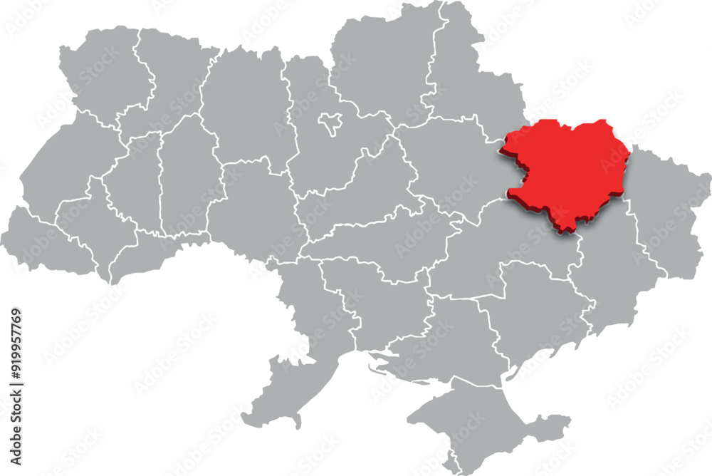 kharkiv map PROVINCE of UKRAINE 3d isometric map kharkiv map PROVINCE of UKRAINE 3d isometric map