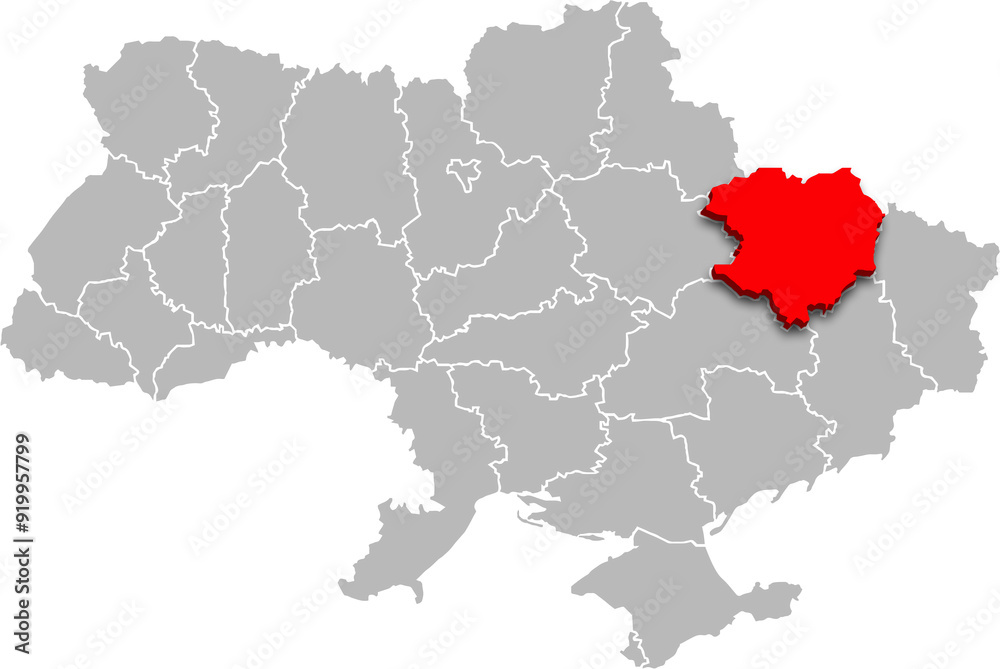kharkiv map PROVINCE of UKRAINE 3d isometric map kharkiv map PROVINCE of UKRAINE 3d isometric map