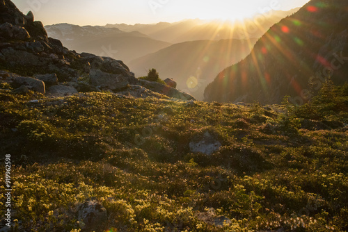Photography Last sun beams above Garibaldi provincial park, Canada