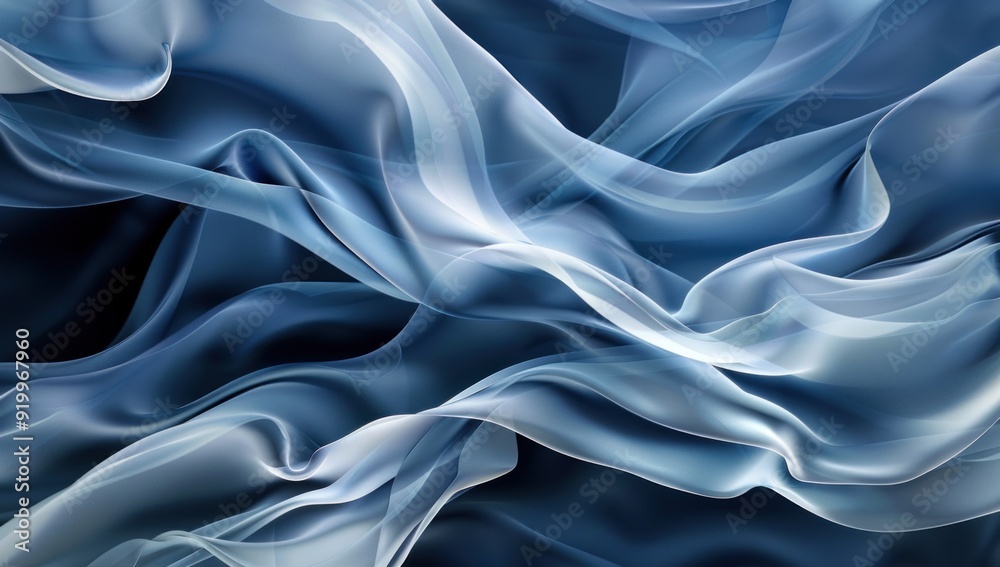 Abstract Blue Fabric Waves Abstract Blue Fabric Waves