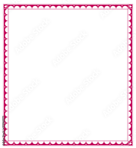Heart boarder valentine graphic pink cute style delicate lace design