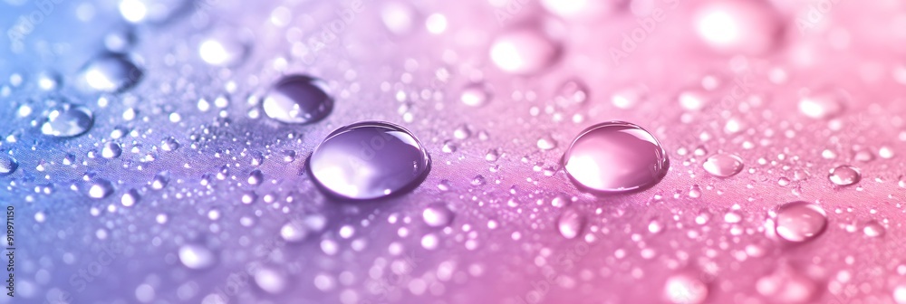 Water Droplets on pink Gradient Background Water Droplets on pink Gradient Background